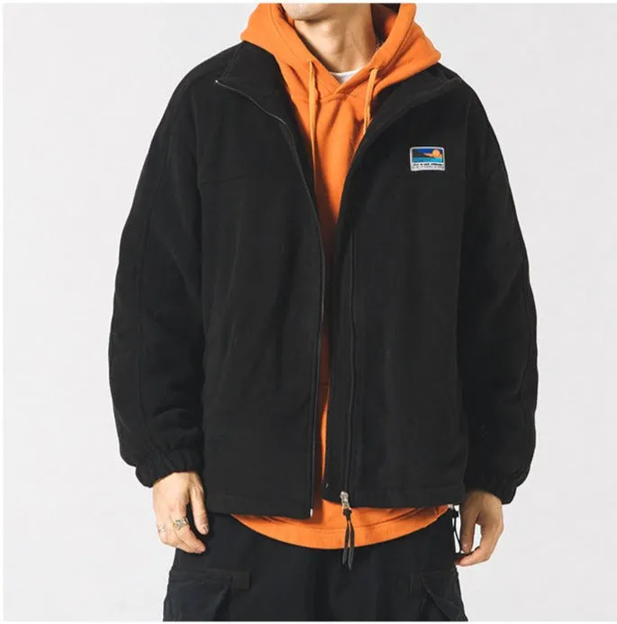 Aidase Spring Autum Japanese Streetwear Stand Up Collar Sweatshirt Men Clothing Harajuku Casual Cardigan Hip Hop Couple Coat