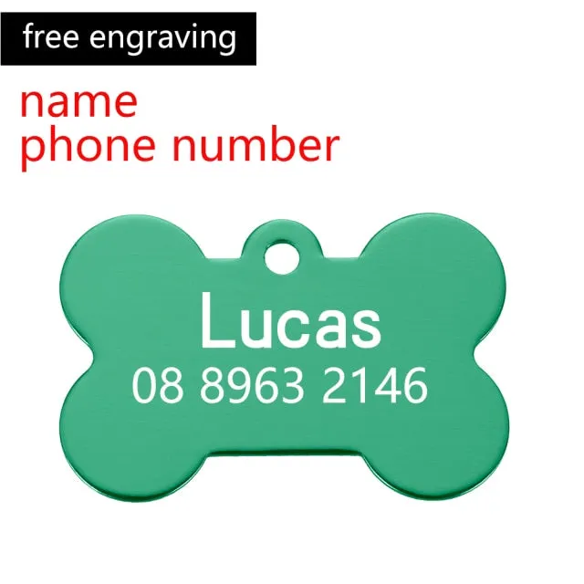 Anti-lost Dog Collars Dog Name ID Tags
