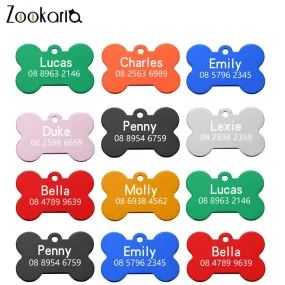 Anti-lost Dog Collars Dog Name ID Tags
