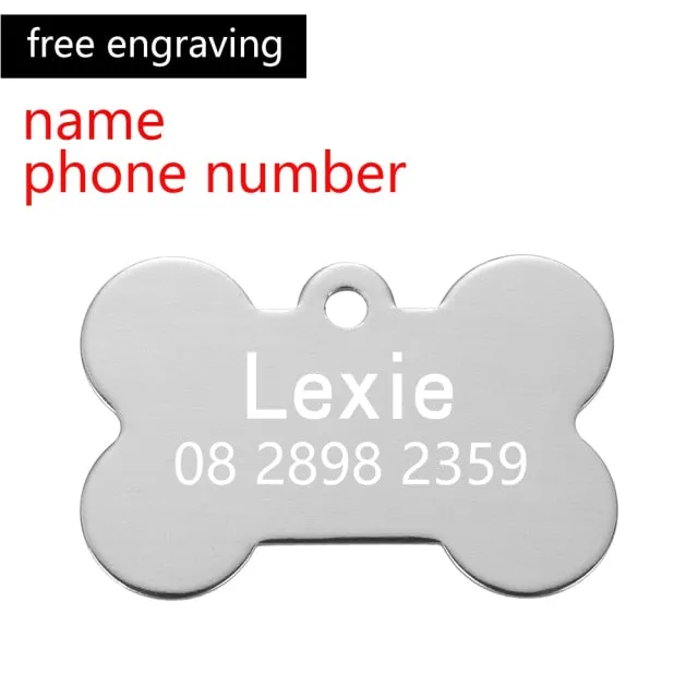 Anti-lost Dog Collars Dog Name ID Tags