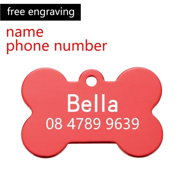 Anti-lost Dog Collars Dog Name ID Tags