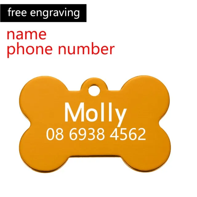 Anti-lost Dog Collars Dog Name ID Tags