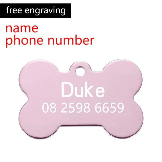 Anti-lost Dog Collars Dog Name ID Tags