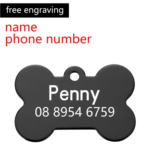 Anti-lost Dog Collars Dog Name ID Tags