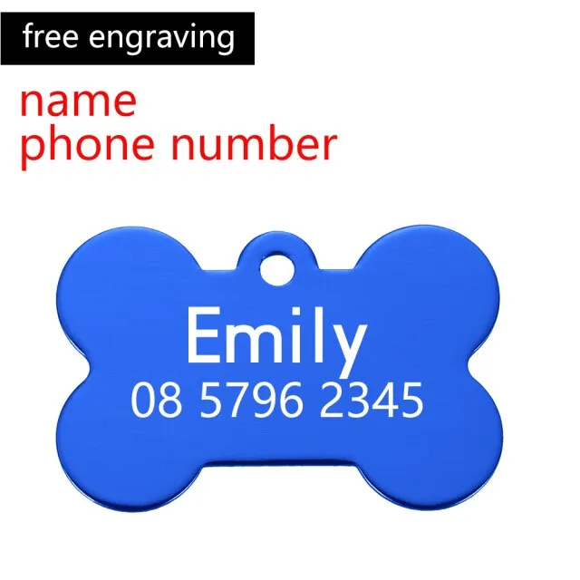 Anti-lost Dog Collars Dog Name ID Tags
