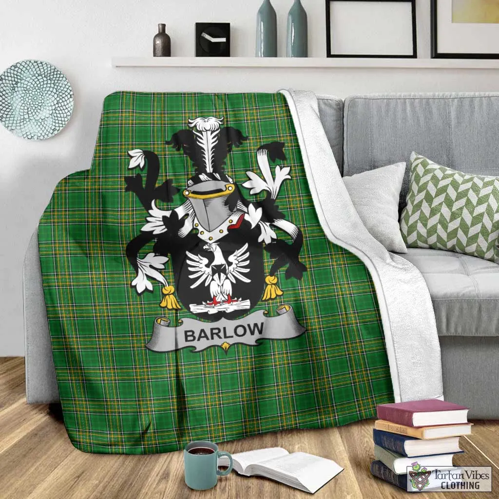 Barlow Irish Clan Tartan Blanket with Coat of Arms