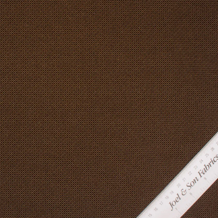 Brown 'Geo' Printed Velvet