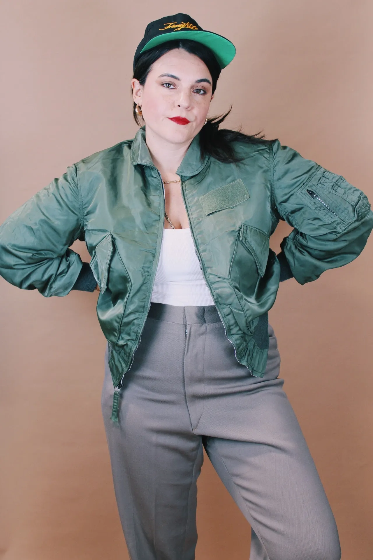 Cropped Bomber Jacket