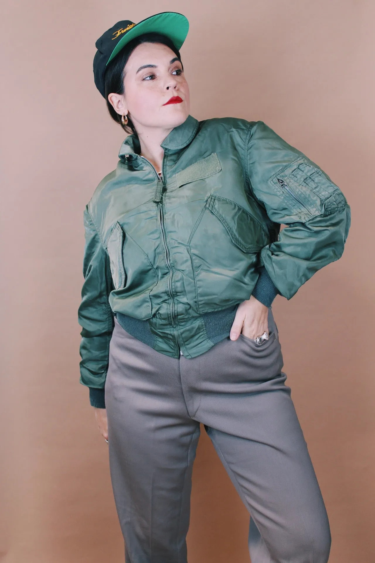 Cropped Bomber Jacket