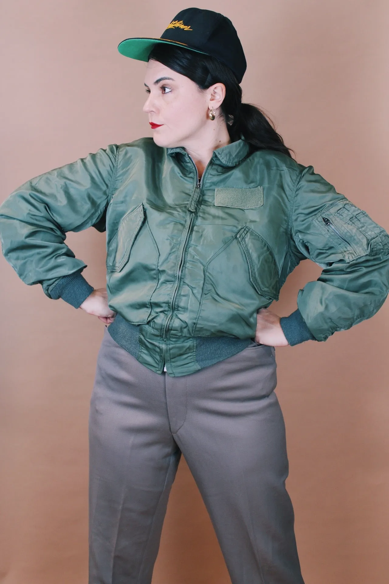 Cropped Bomber Jacket