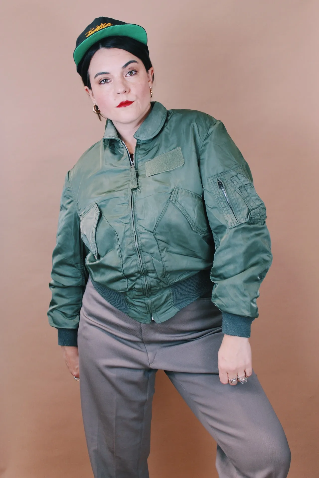Cropped Bomber Jacket