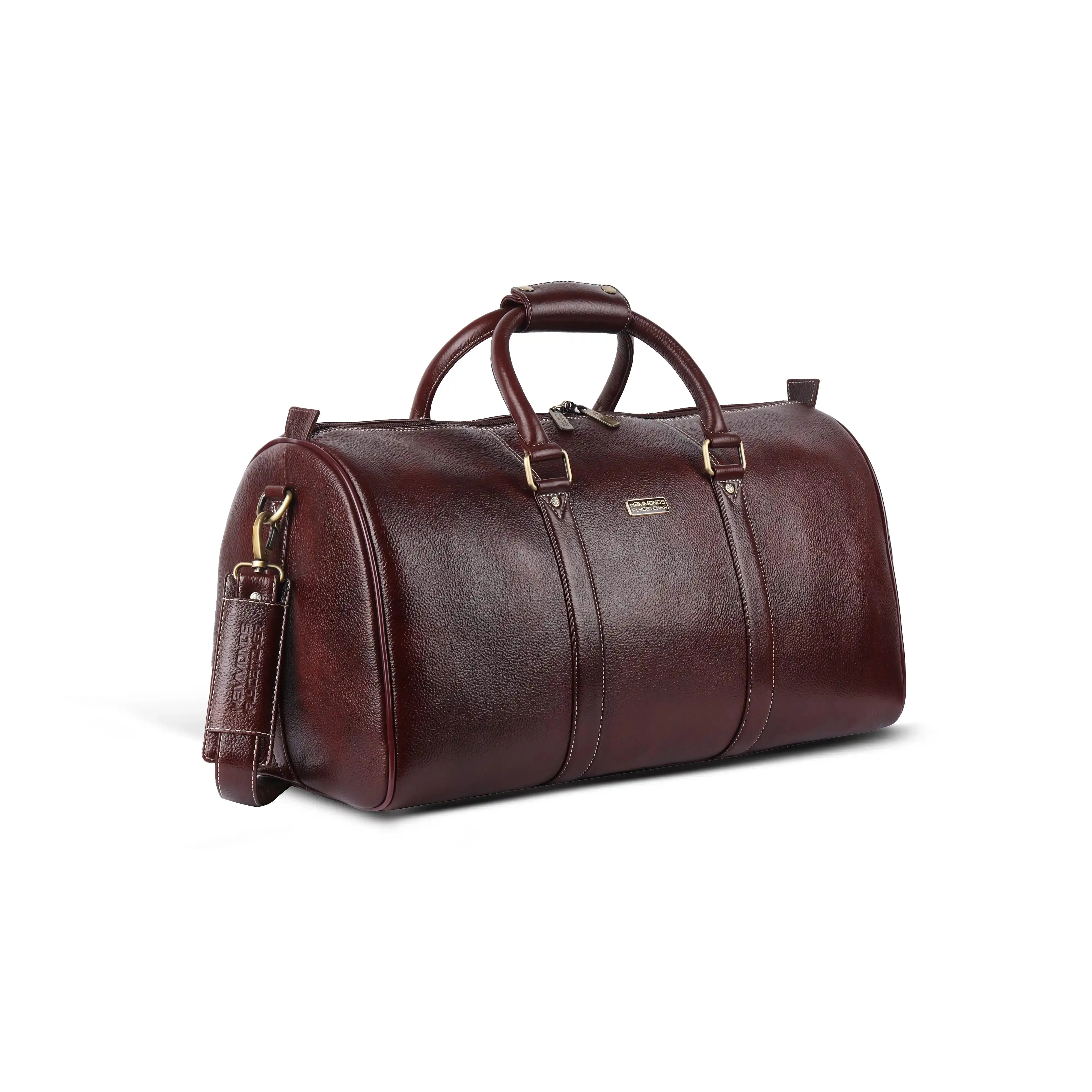 Duffle Bag for Travel - Genuine Leather Travel Bag for Luggage - Ideal Cabin Weekender Bag - Spacious, Stylish and Durable