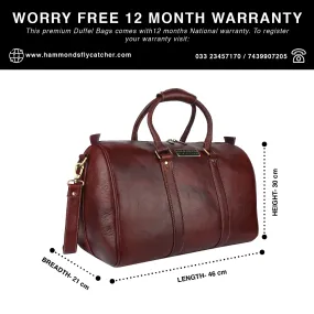 Duffle Bag for Travel - Genuine Leather Travel Bag for Luggage - Ideal Cabin Weekender Bag - Spacious, Stylish and Durable