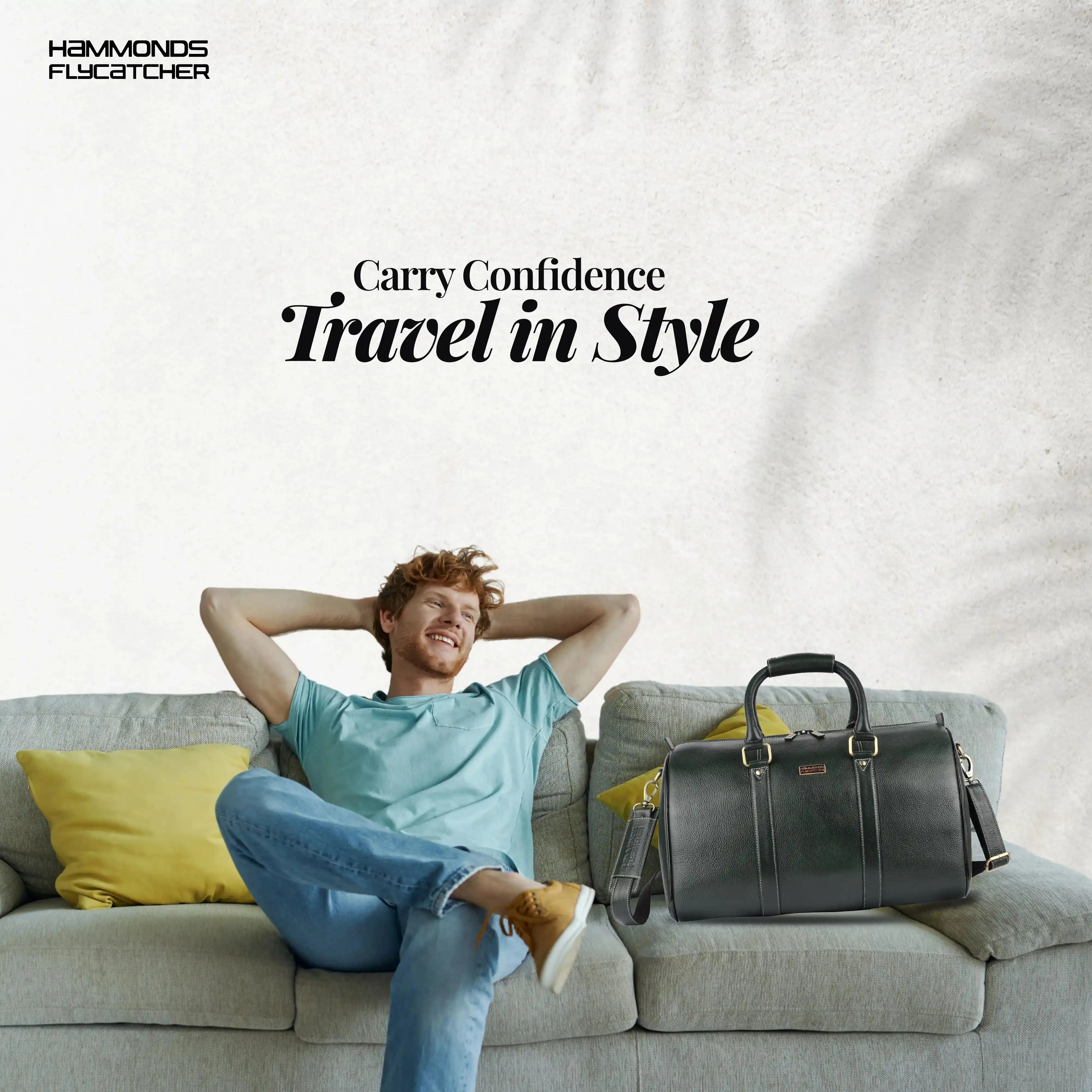 Duffle Bag for Travel - Genuine Leather Travel Bag for Luggage - Ideal Cabin Weekender Bag - Spacious, Stylish and Durable