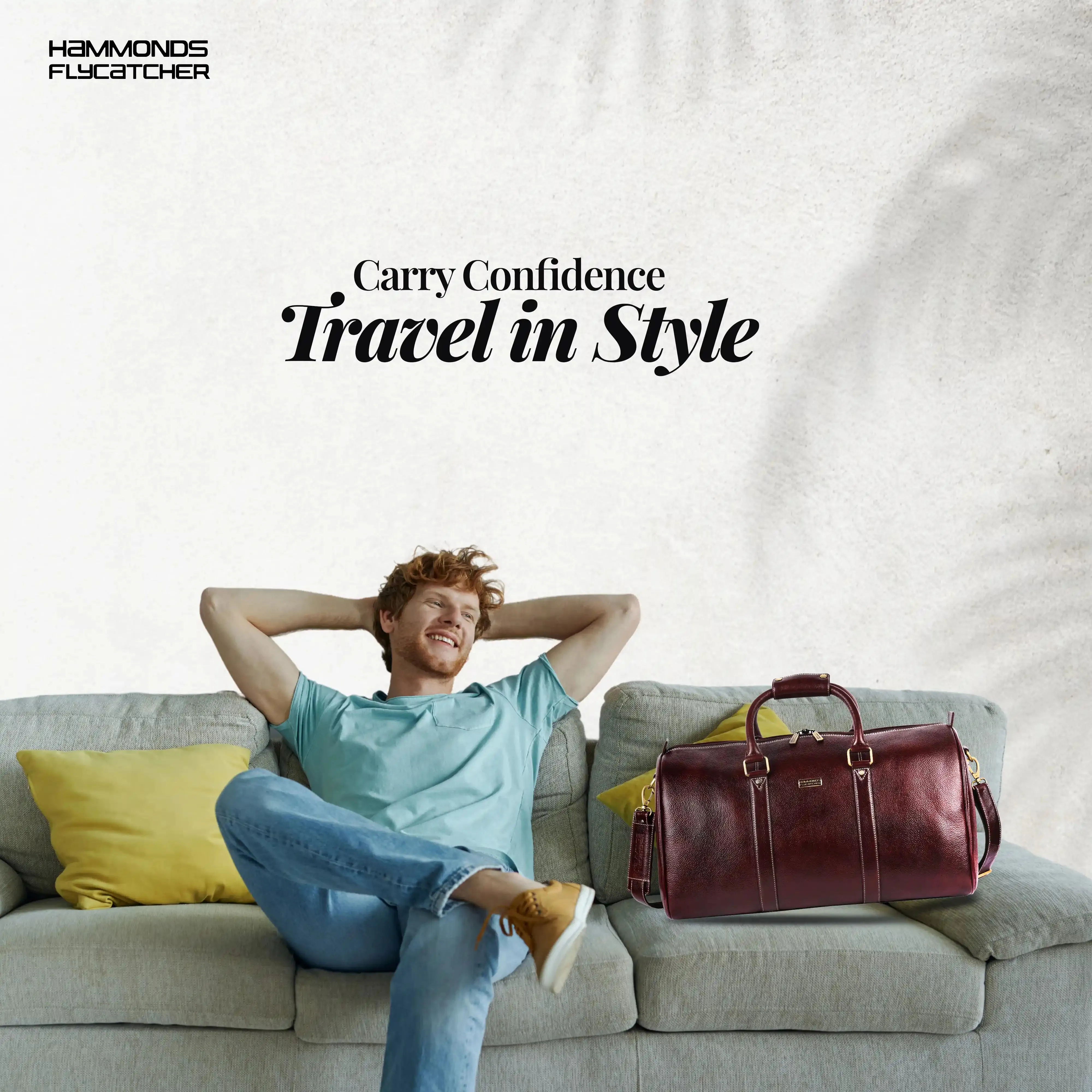 Duffle Bag for Travel - Genuine Leather Travel Bag for Luggage - Ideal Cabin Weekender Bag - Spacious, Stylish and Durable