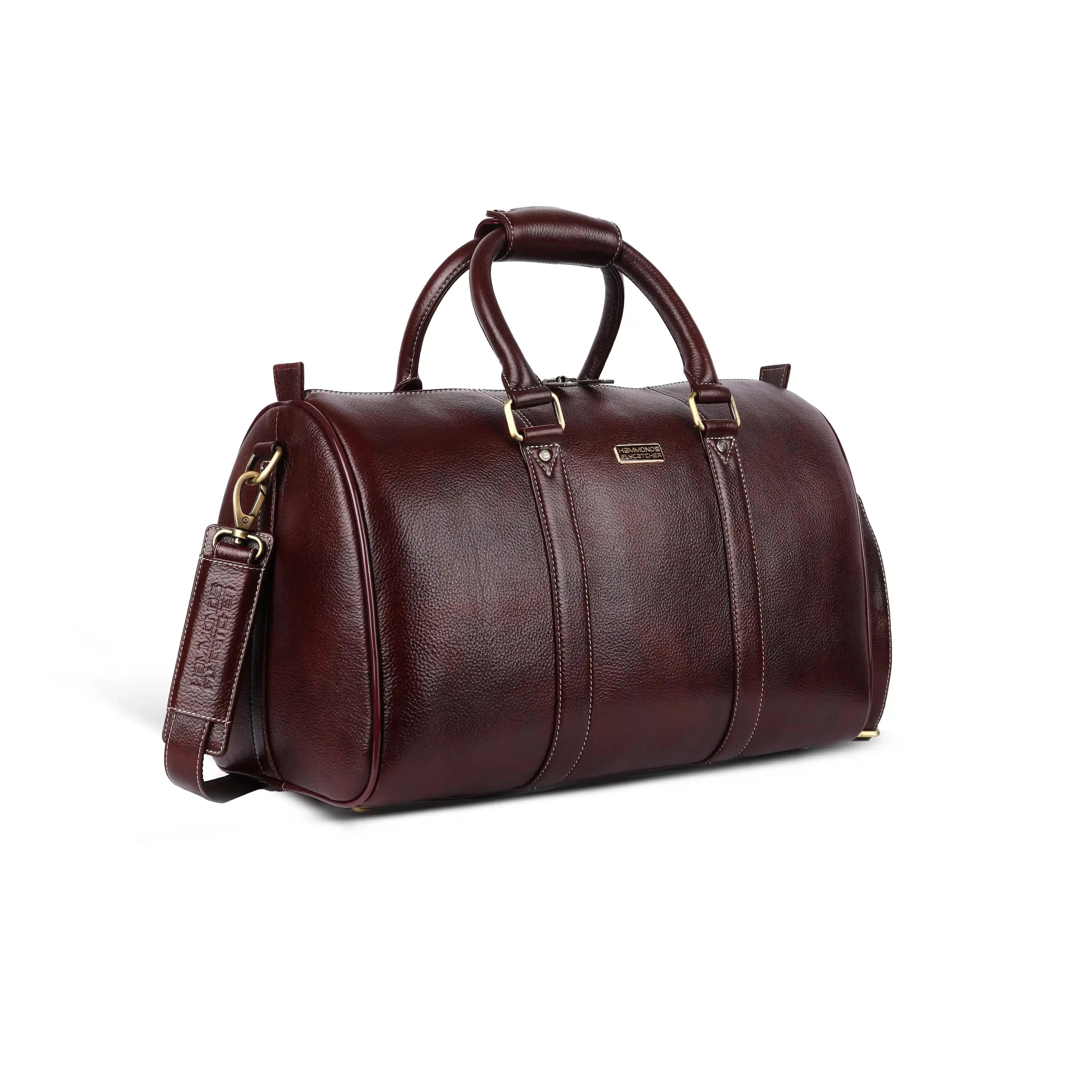 Duffle Bag for Travel - Genuine Leather Travel Bag for Luggage - Ideal Cabin Weekender Bag - Spacious, Stylish and Durable