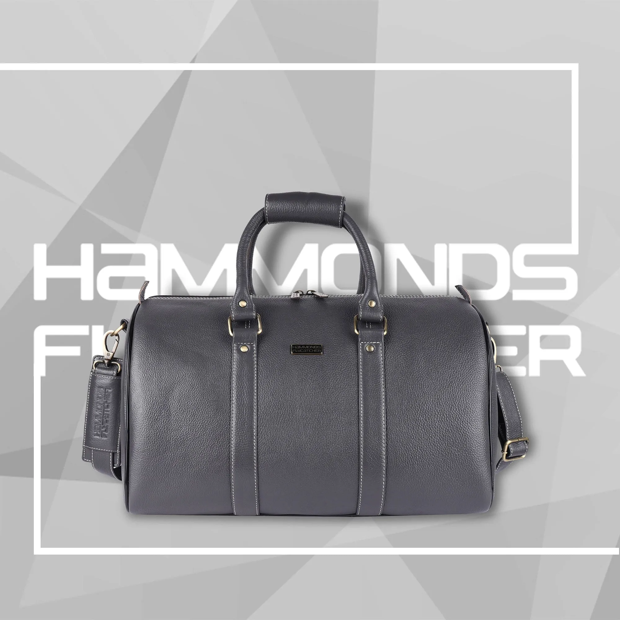 Duffle Bag for Travel - Genuine Leather Travel Bag for Luggage - Ideal Cabin Weekender Bag - Spacious, Stylish and Durable
