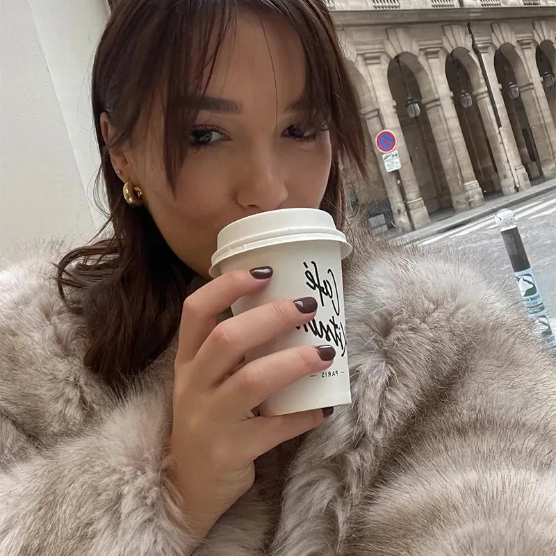 Fashionista Faux Fur Jacket round collar fur coat