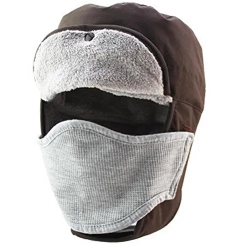 FUYI Women's Windbreak Warm Fleece Neck Hat Winter Ski Full Face Mask Cover Cap