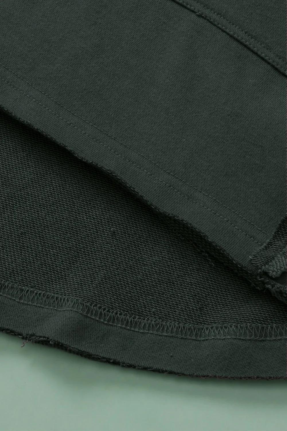Gray Exposed Seam Raw Edge Hoodie with Pockets