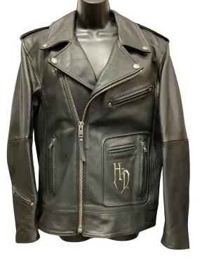 Harley Davidson Men's Coat Black Leather Skull W/Wings Size: S