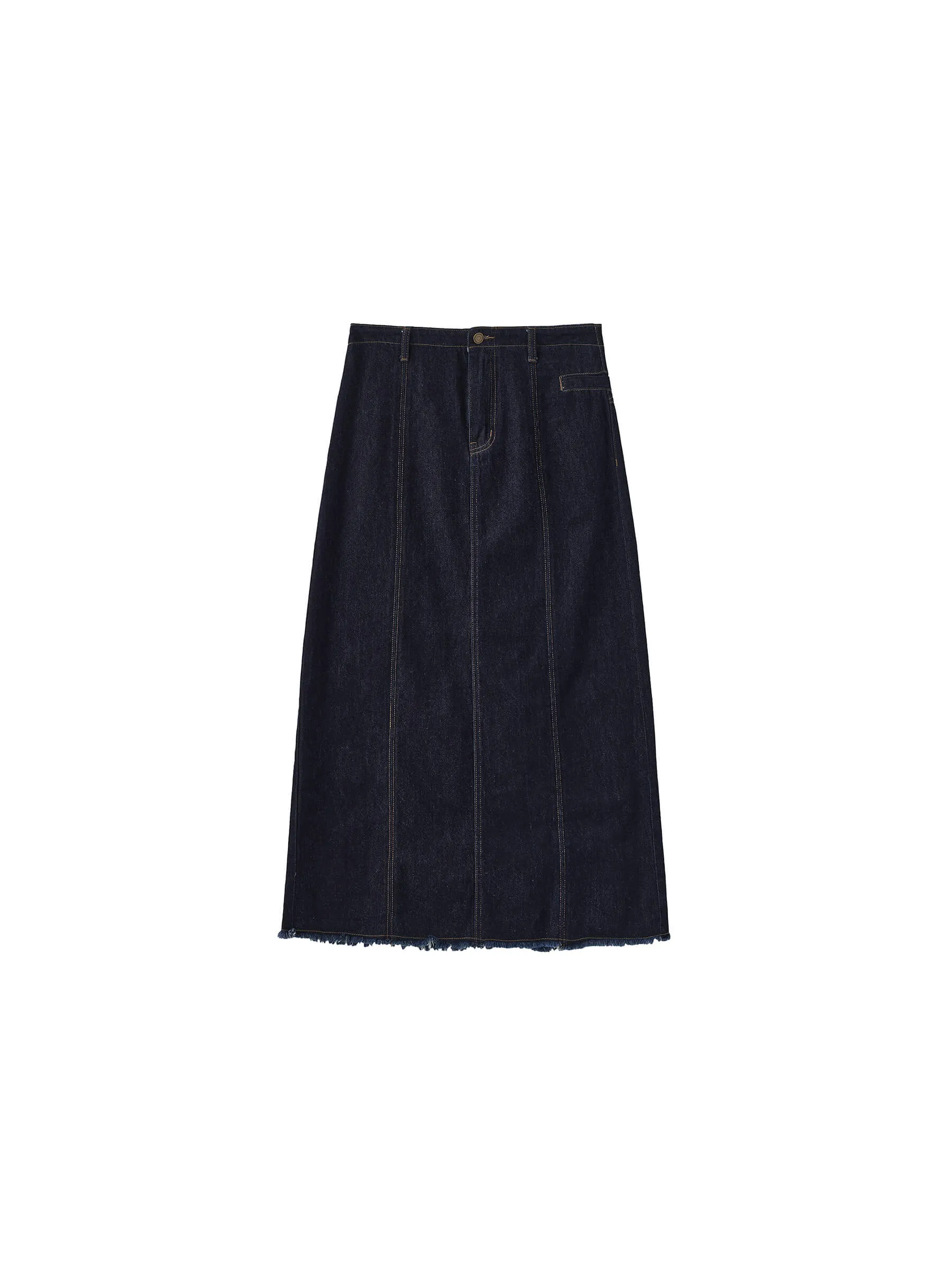 High Waist Denim Vintage A-line Skirt