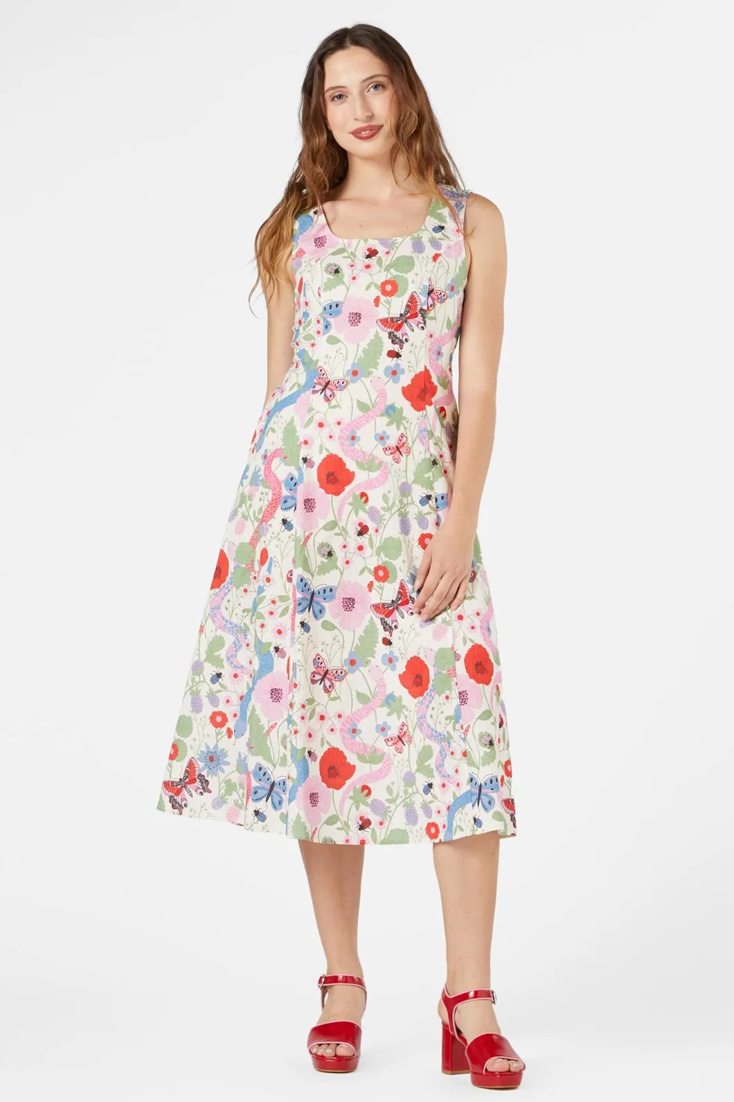 Luna Snake Midi Dress