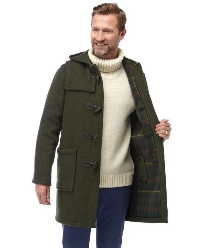 Men's Classic Fit Duffle Coat - Olive