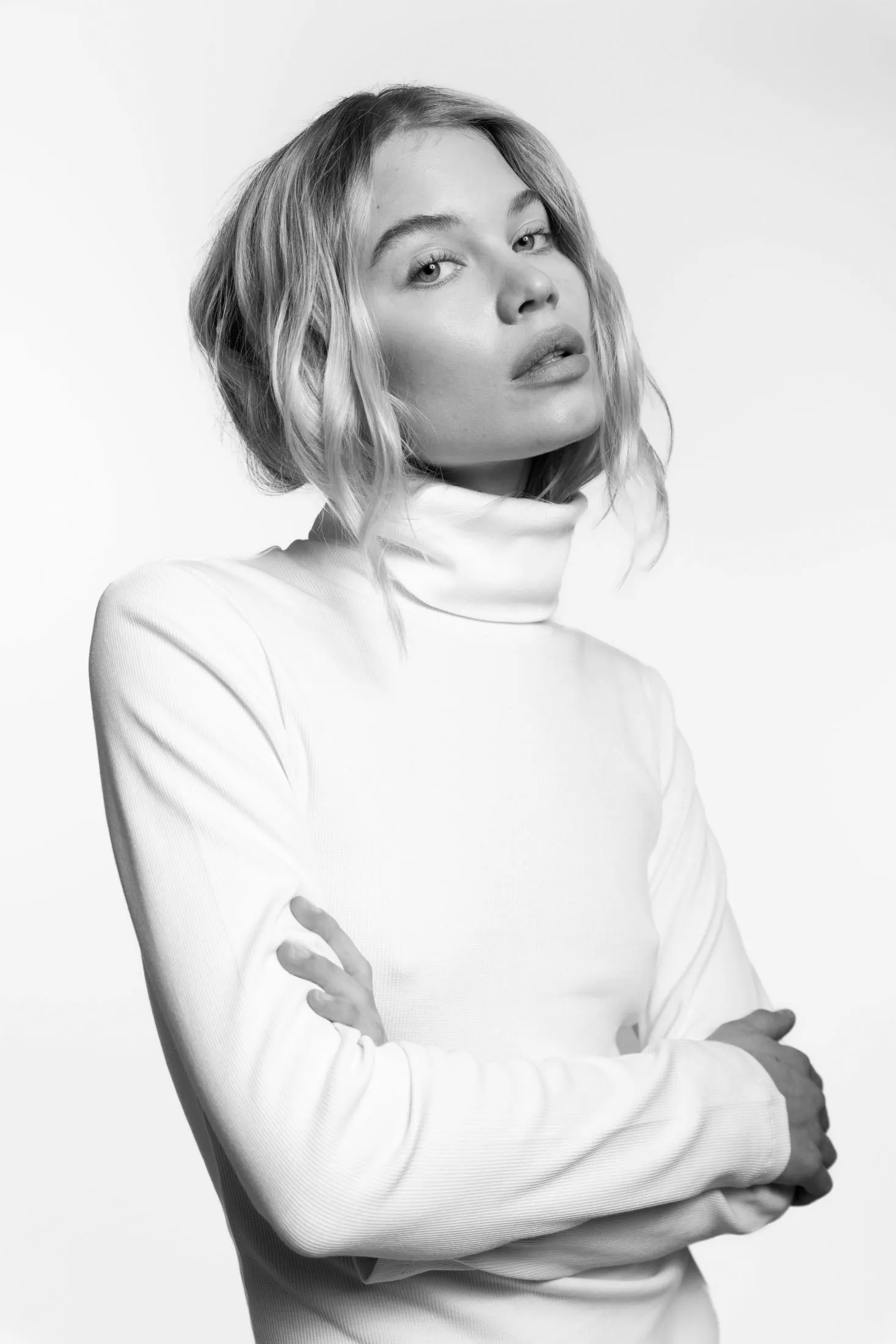 Petra Rib Turtleneck - Ecru