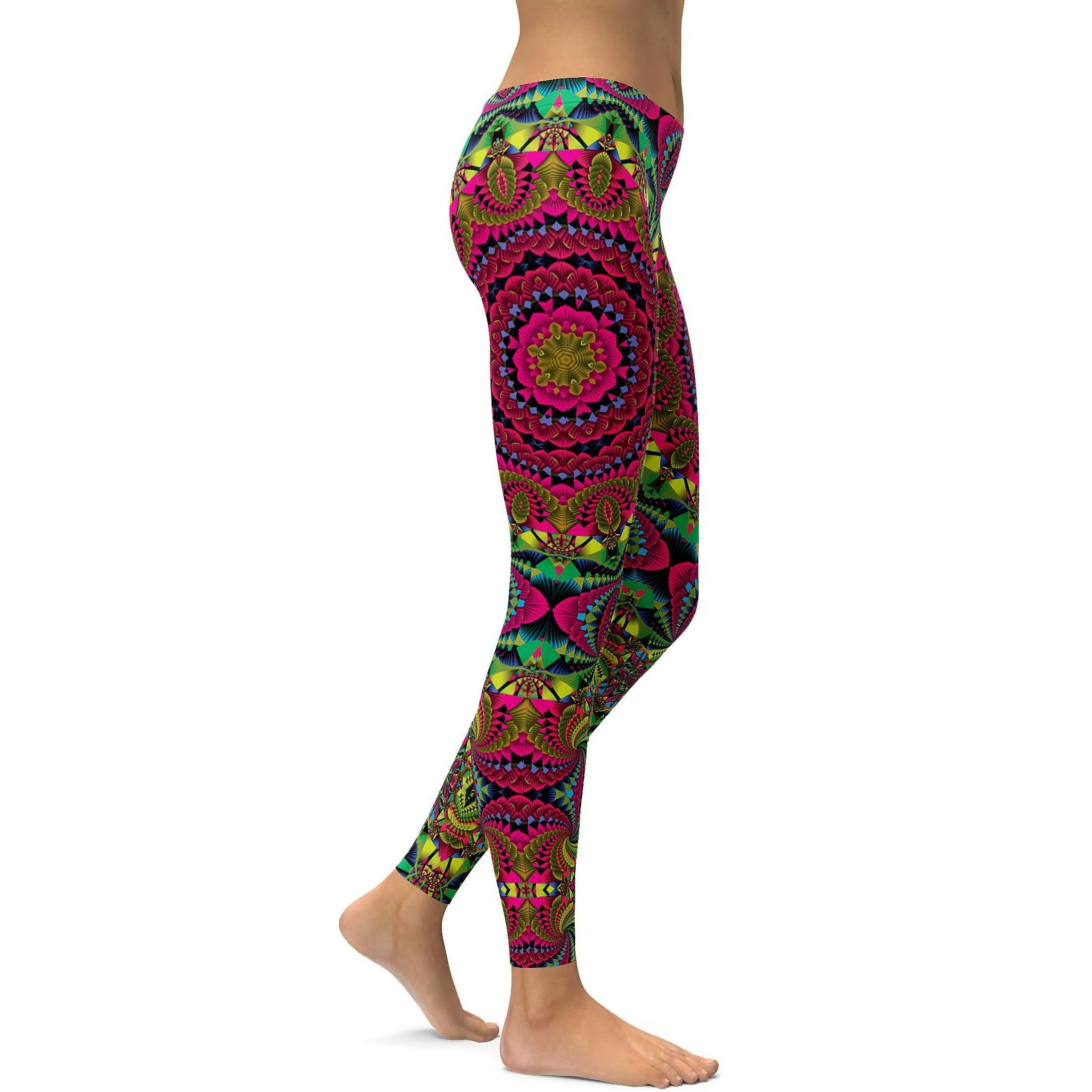 Pink Kaleidoscope Leggings