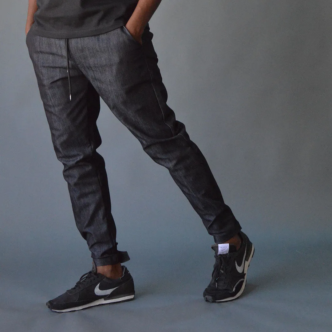 Pinn Strap Trouser - Blue Denim