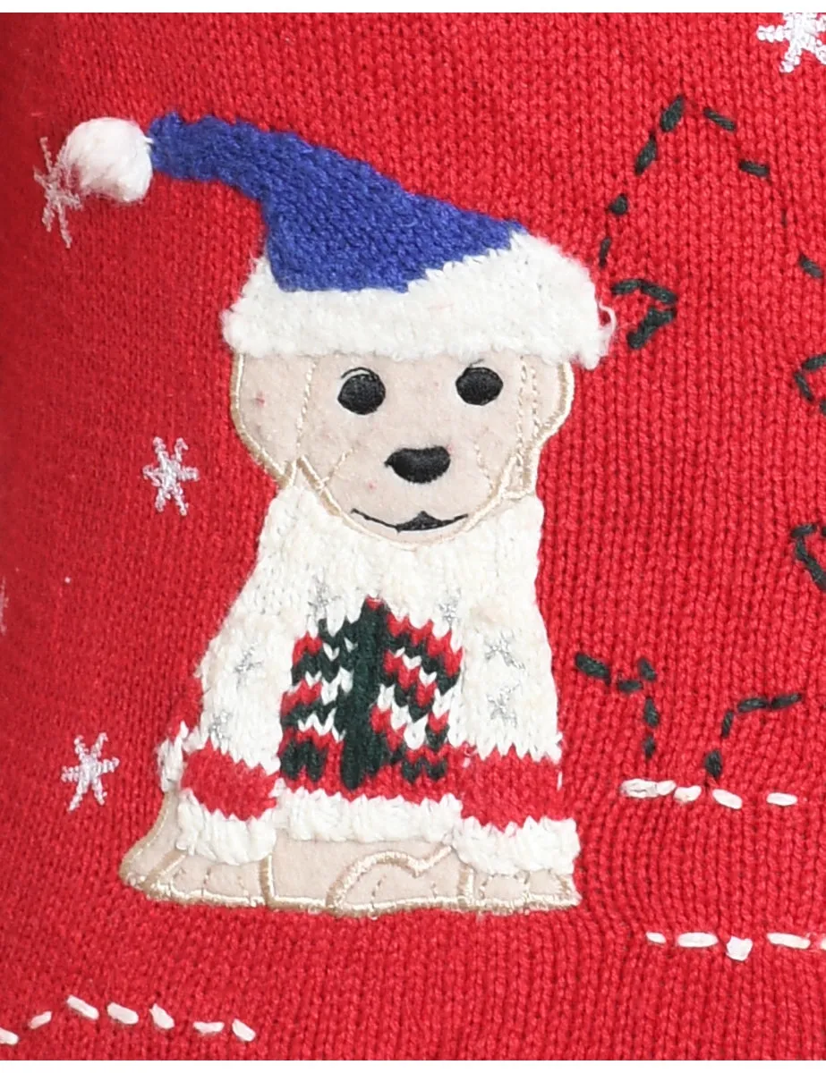 Red Dog Design Christmas Jumper - S