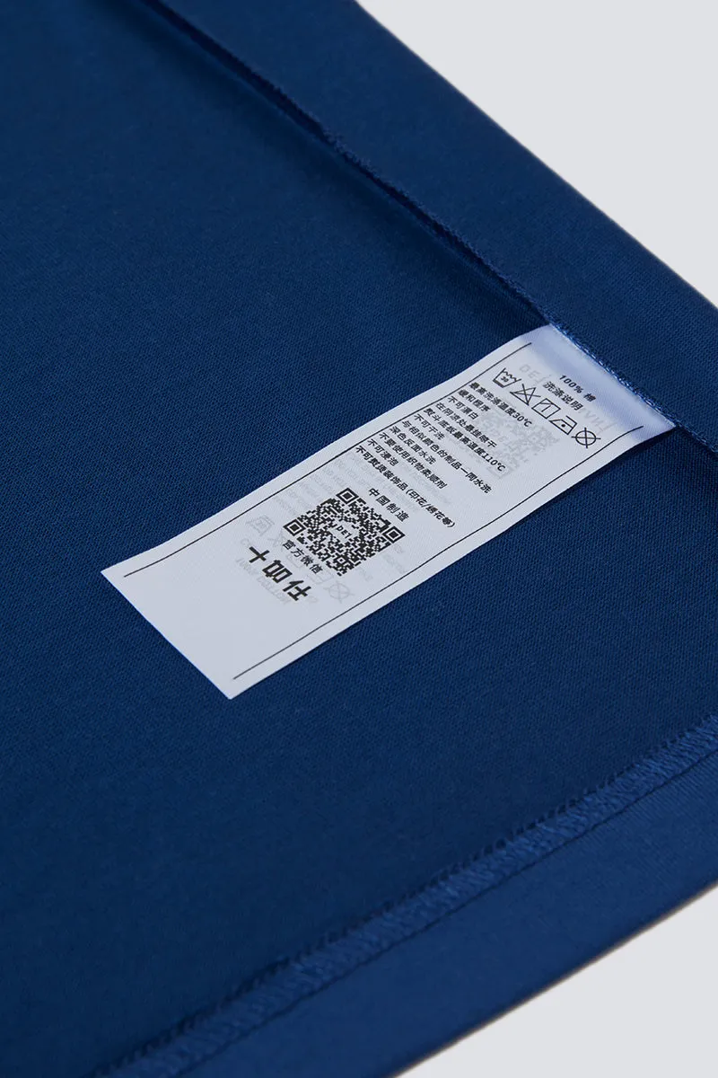 Regal Crew Neck T-Shirt | Blue NYE073