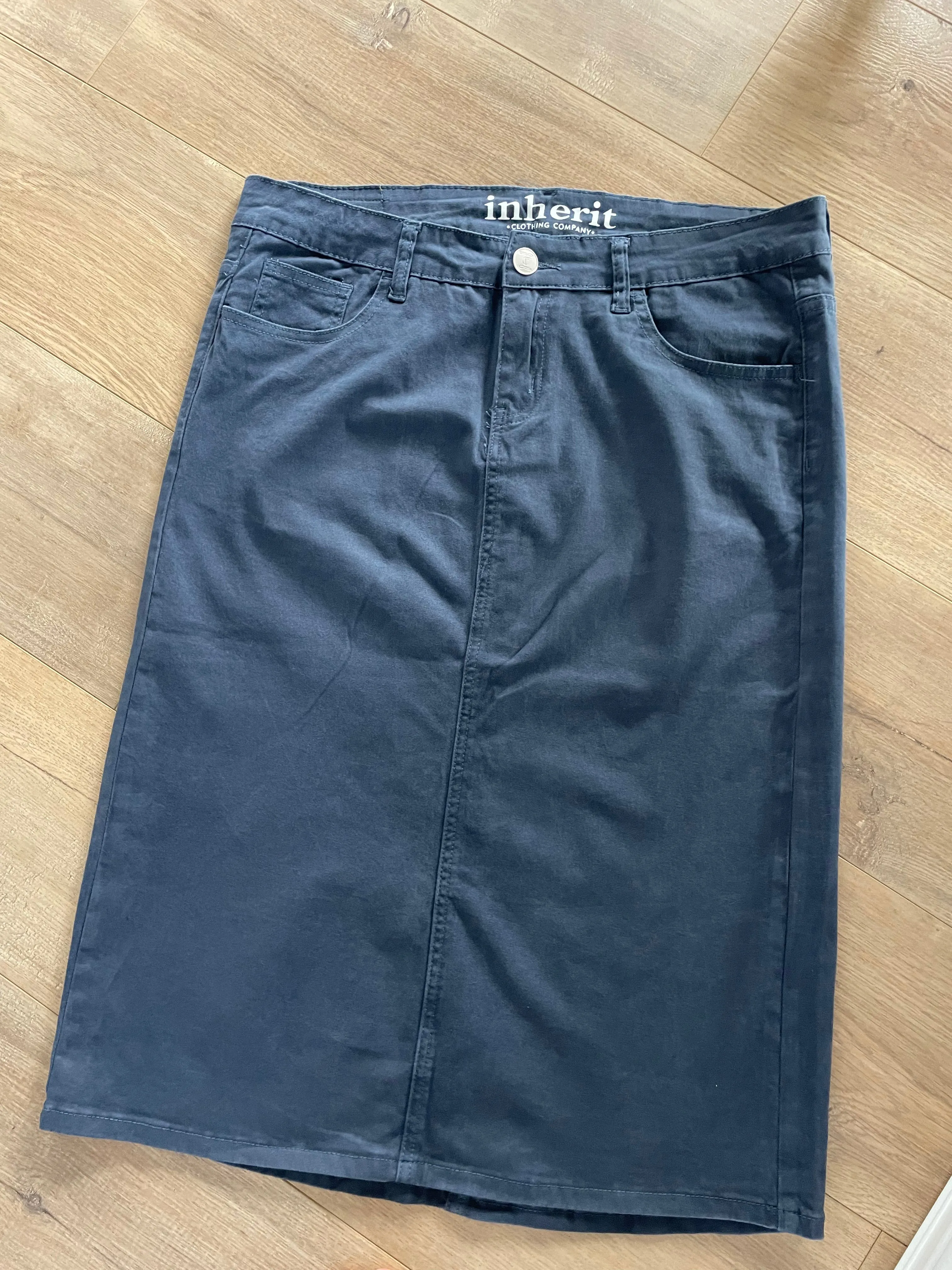 Remi Navy Midi Skirt 29 inches long