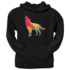Splatter Wolf Black Adult Hoodie
