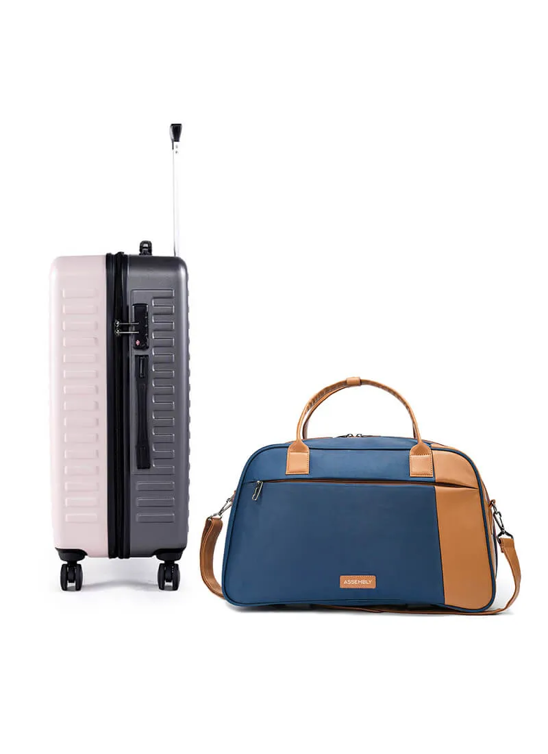 Stark Verve Combo | Ivory/Grey | Two Tone Medium Hard Luggage with Duffle Bag