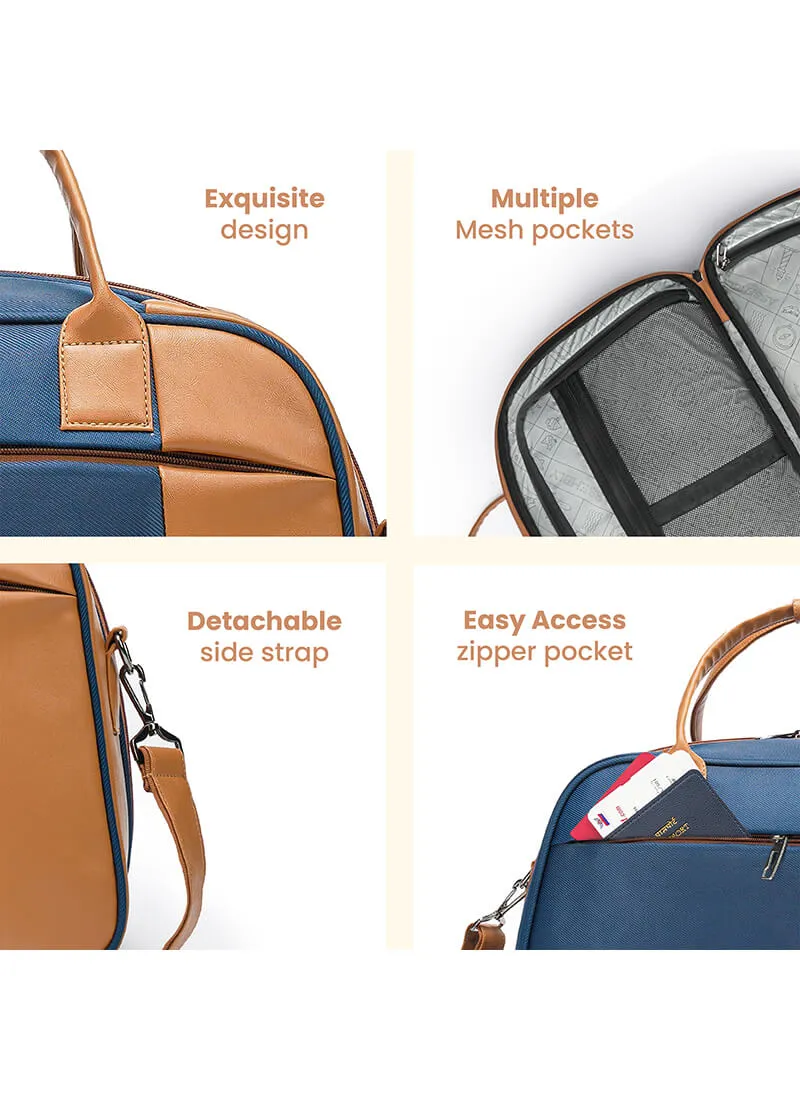 Stark Verve Combo | Ivory/Grey | Two Tone Medium Hard Luggage with Duffle Bag