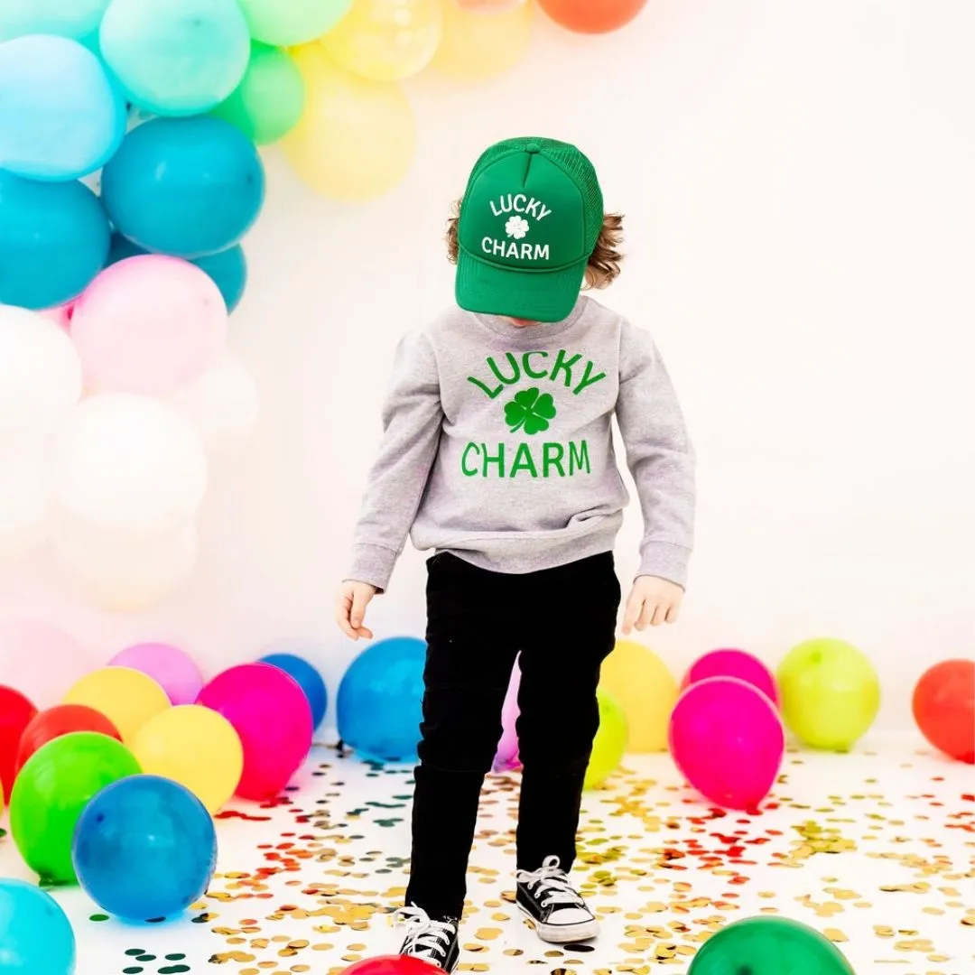 Sweet Wink Sweatshirt - Gray Lucky Charm