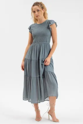 Tanya Flutter Teal Dress