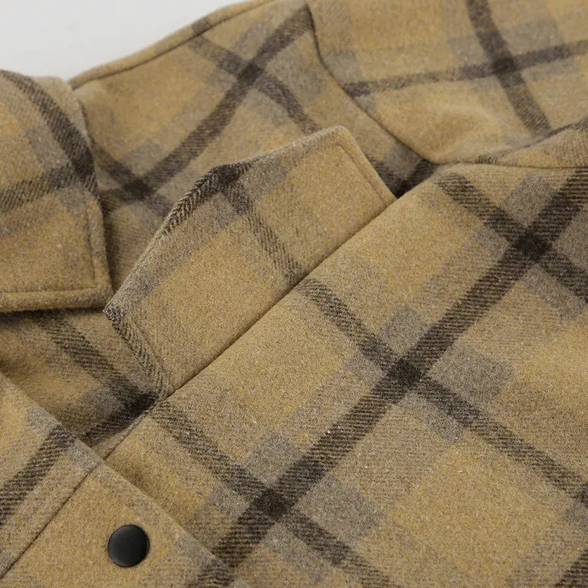 TAVIMART  -  New Plaid Contrast Jacket Women Autumn Winter Single Breasted Long Sleeve Outerwear Female Streetwear Vintage Fashion Coat