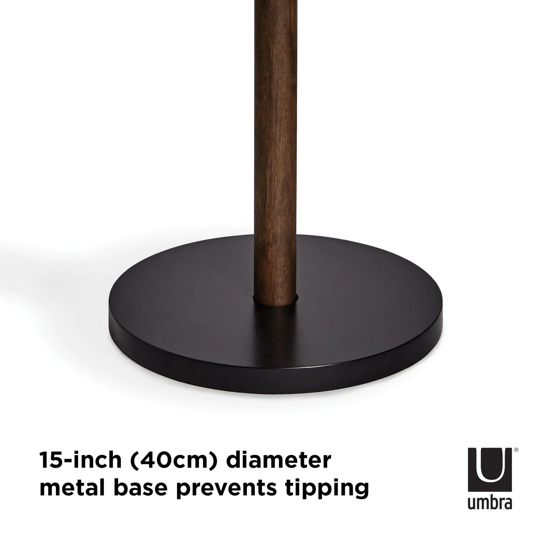 Umbra Pillar Coat Rack in Black / Walnut