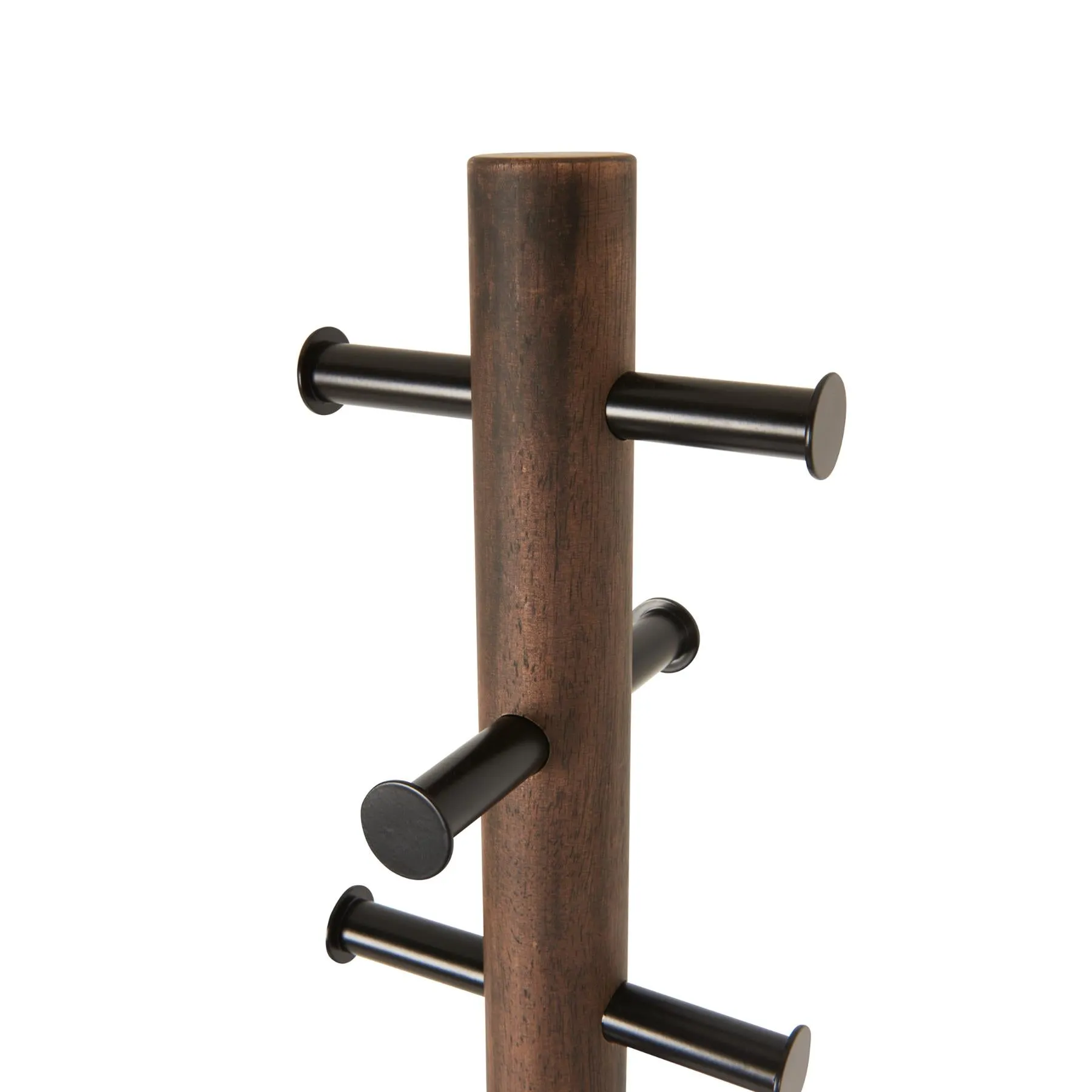 Umbra Pillar Coat Rack in Black / Walnut