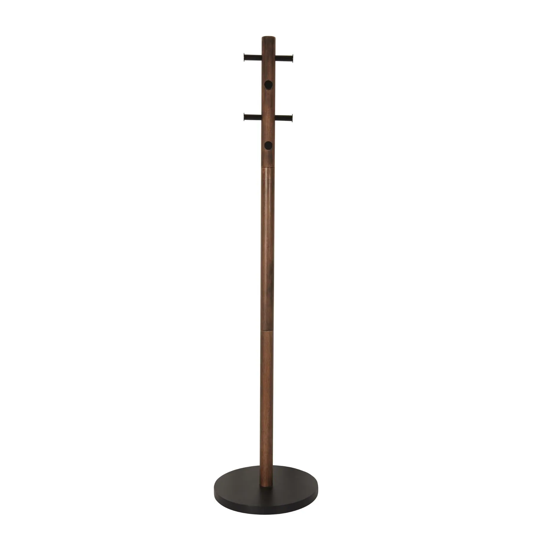 Umbra Pillar Coat Rack in Black / Walnut