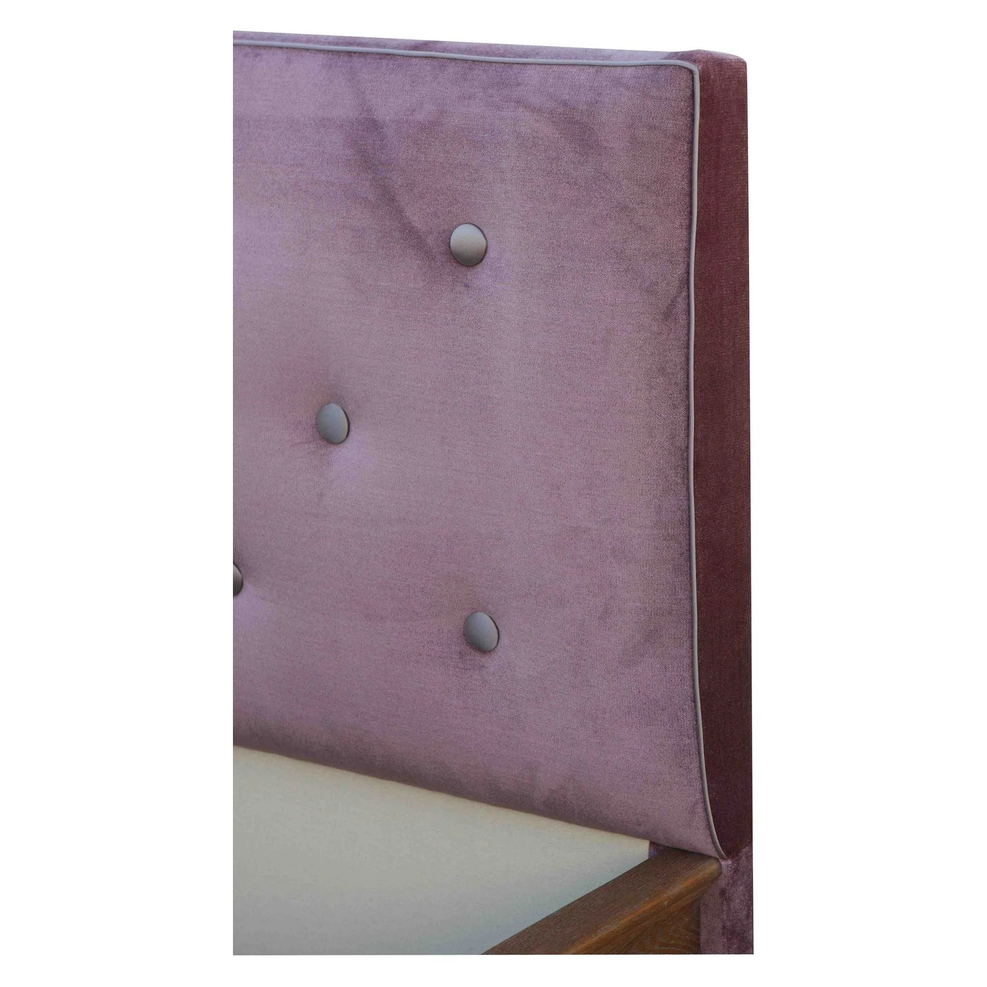 Upholstered Purple Silver Tufted  Day Bed