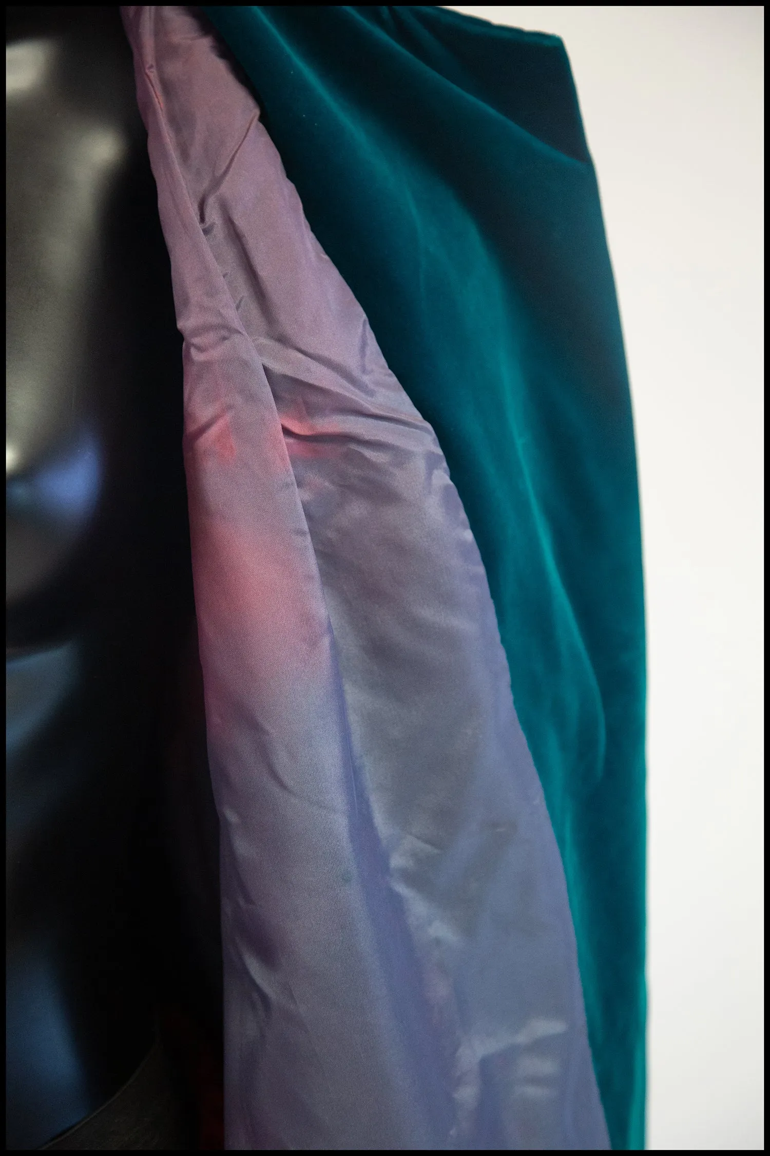 Vintage 1950s Emerald Green Velvet Evening Coat