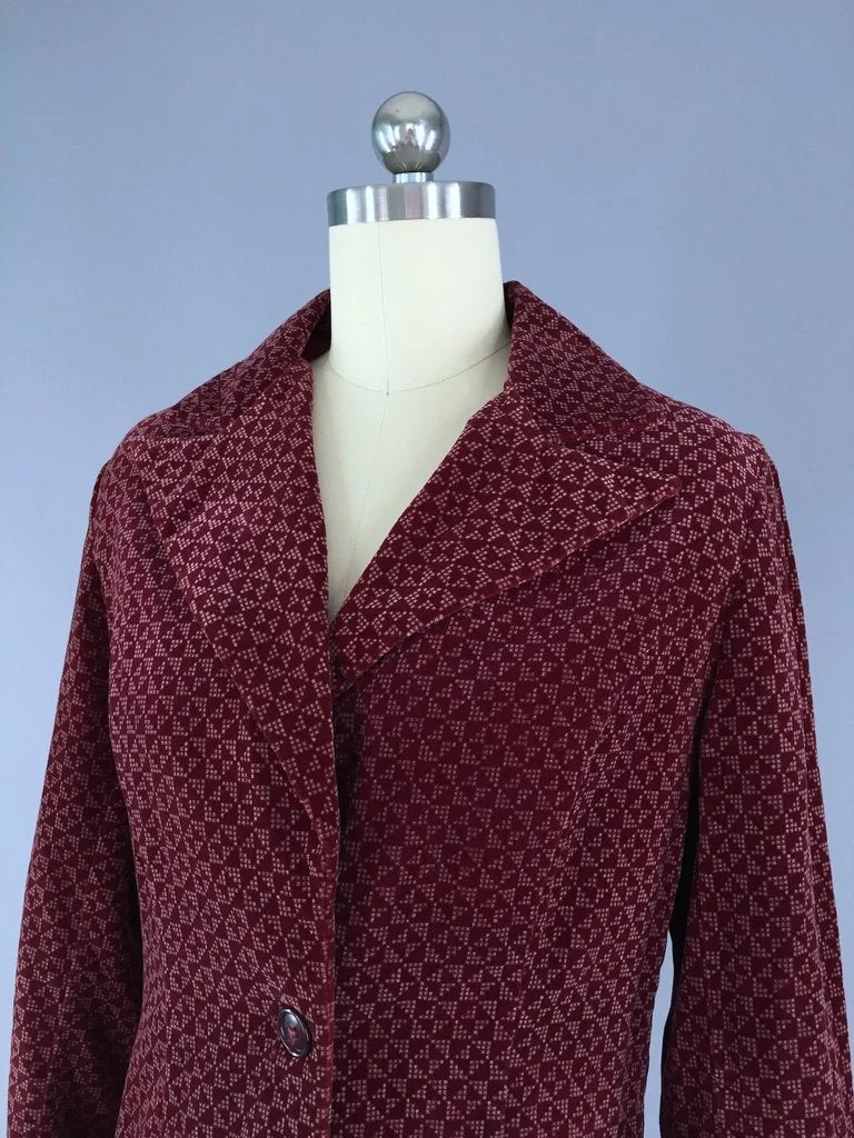 Vintage 1970s Velvet Blazer