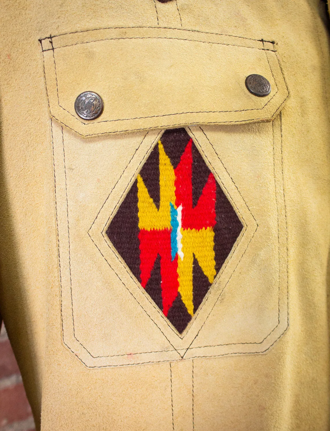 Vintage Americraft Chimayo Suede Jacket 70s 2XL