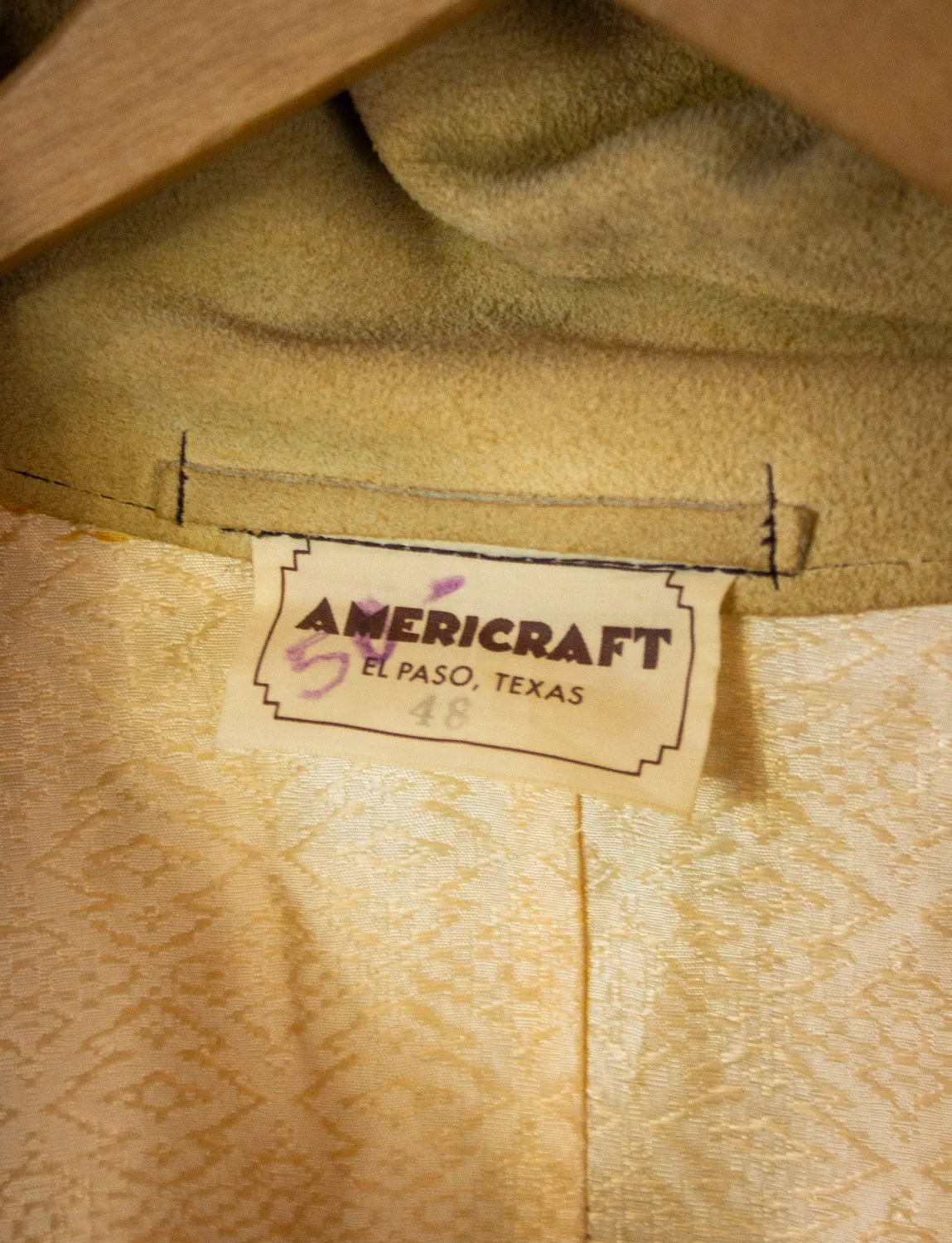 Vintage Americraft Chimayo Suede Jacket 70s 2XL