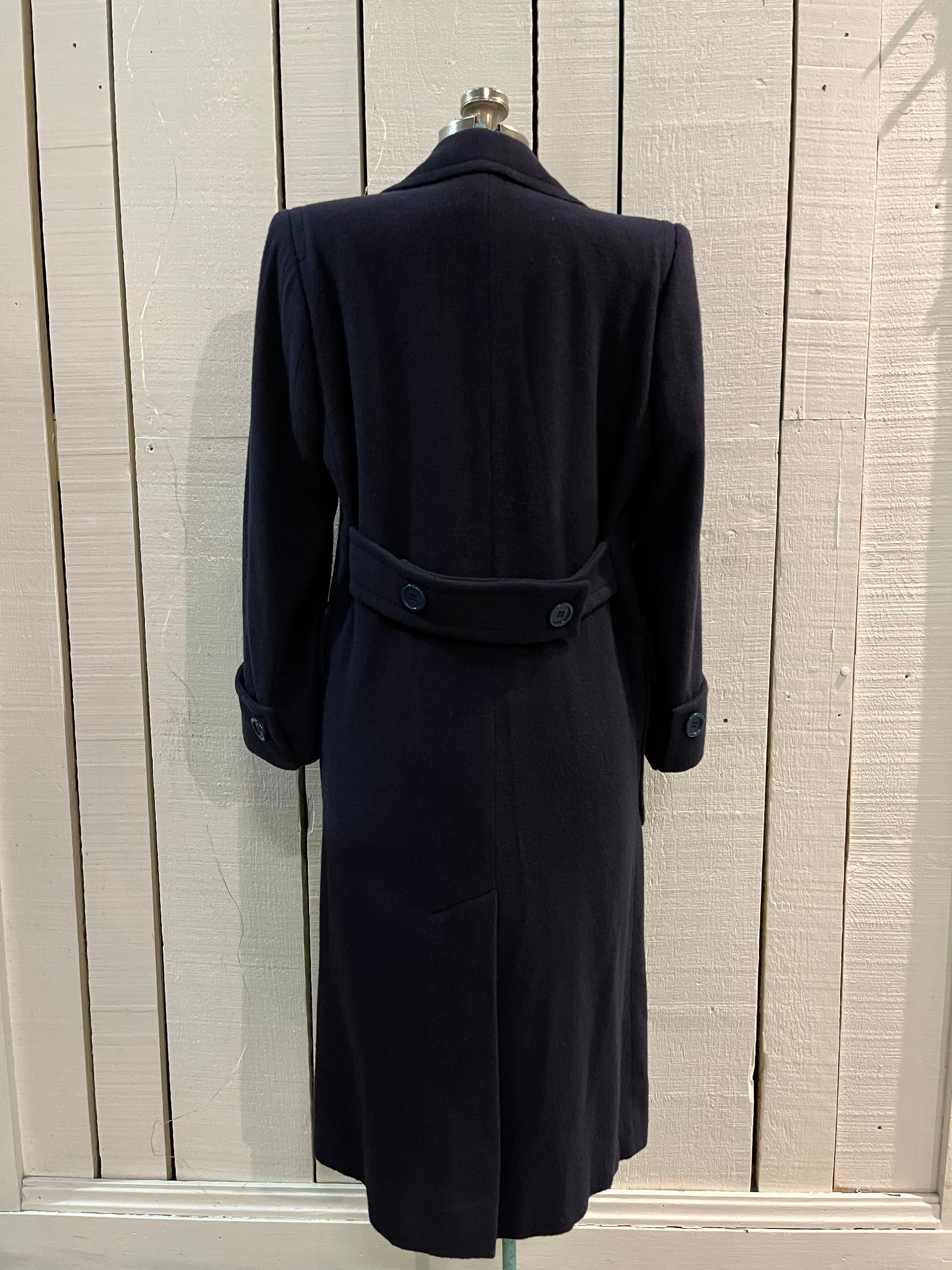 Vintage Fleurette of California Navy Camel Hair Coat, Union Made in USA, Chest 41”