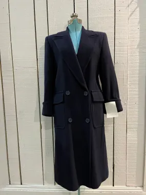 Vintage Fleurette of California Navy Camel Hair Coat, Union Made in USA, Chest 41”